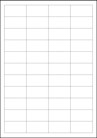 Afbeeldingen van Schapkaarten 47,7x25mm op A4 - 44 per vel (4x11)