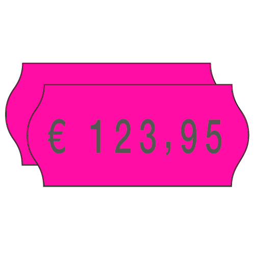 Afbeeldingen van Prijstang etiket permanent 26x12mm, Fluor Roze
