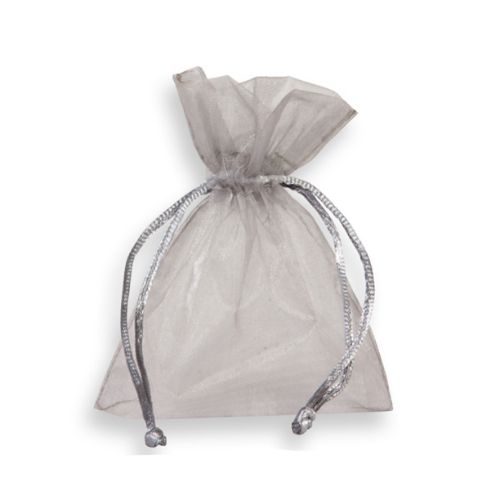 Afbeeldingen van Organza zakje 7,5x10cm, zilver
