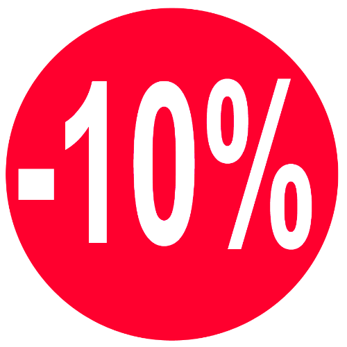 Afbeeldingen van Kortingssticker -10% 35mm, afneembaar