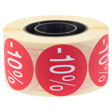 Afbeeldingen van Kortingssticker -10% 35mm, afneembaar