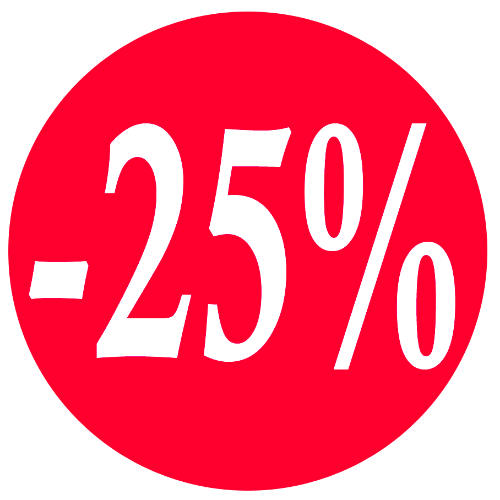 Afbeeldingen van Kortingssticker -25% 35mm, afneembaar
