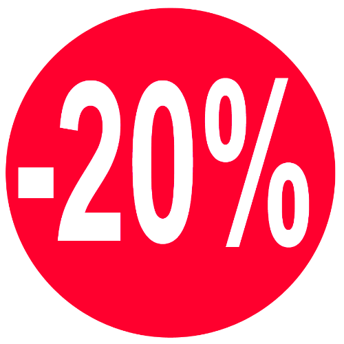 Afbeeldingen van Kortingssticker -20% 35mm, afneembaar