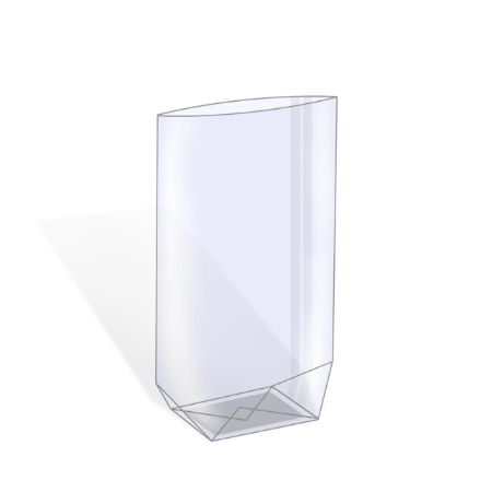 Afbeeldingen van Kruisbodemzak PP met kartonnen bodem 170x320mm 35my