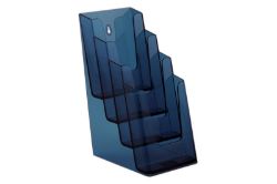 Afbeeldingen van Folderhouder meervoudig 4 vaks 1/3 A4 Neon Blue