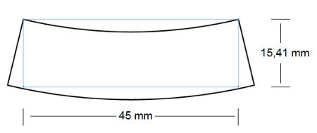 Afbeeldingen van Konische etiket - cover-cup 45x15.41mm, blanco