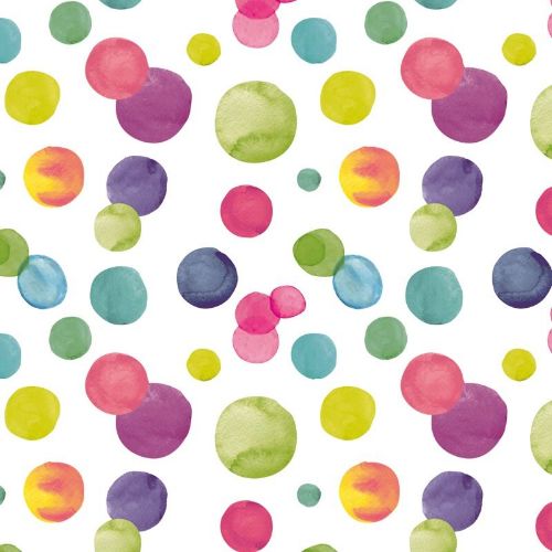 Afbeeldingen van Coated cadeaupapier 30cm 200m - Summer dots