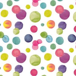 Afbeeldingen van Coated cadeaupapier 50cm 200m - Summer dots