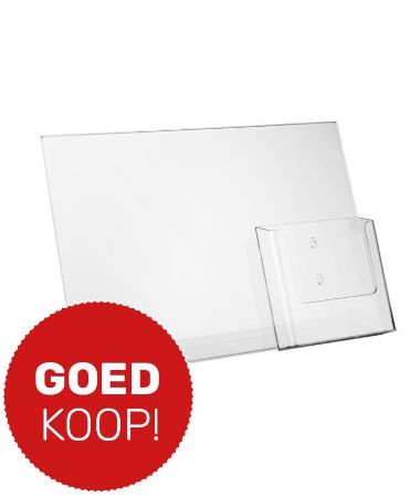 Afbeeldingen van Kaarthouder L-standaard A3 met folderhouder A5