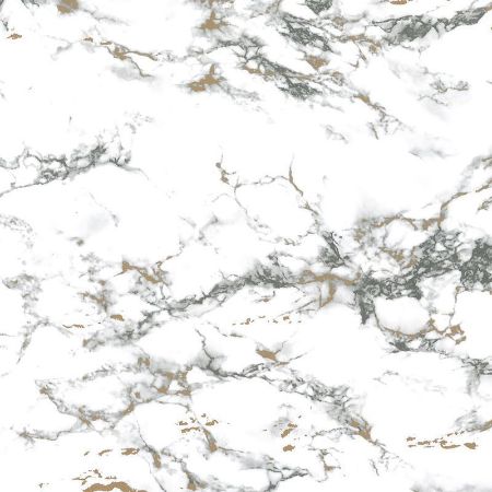 Coated cadeaupapier 200m - Marmer Gold