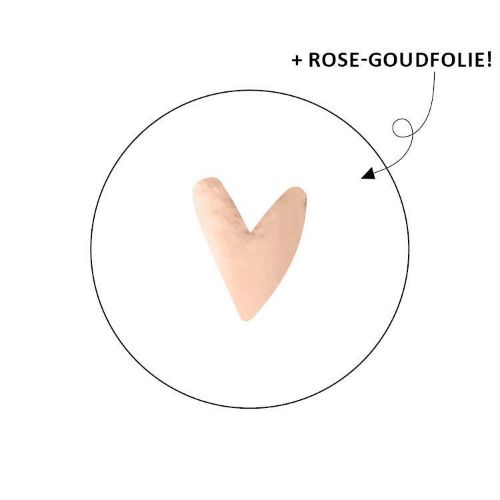 najaar 2020 wensetiket / sluitsticker / sticker - hartje wit/rosegoud