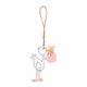 Decoratie - houten ooievaar met baby roze