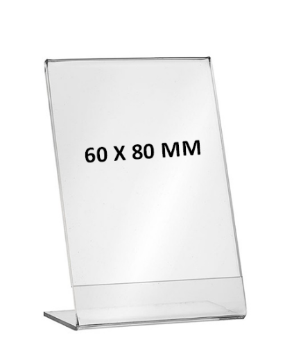 Kaarthouder L-standaard 60x80 mm