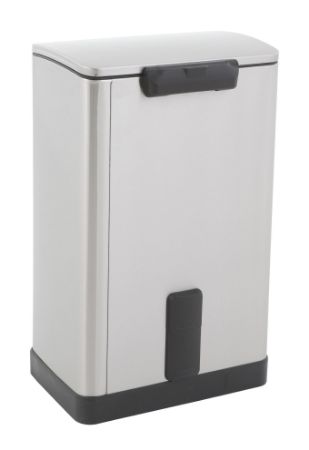 E-Cube pedaalemmer 40 ltr achterzijde - RVS