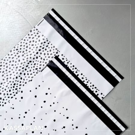 Verzendzakken 360x450+50mm - 101 Dots, met afsluitstrip
