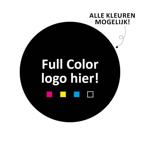 	sticker met eigen opdruk 40 mm rond full color