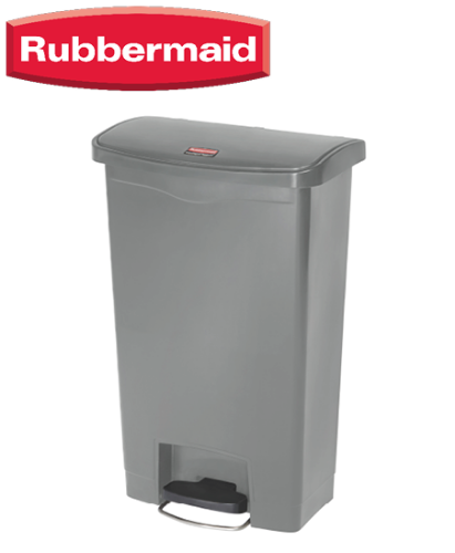 Rubbermaid Slim Jim Front Step pedaalemmer 50ltr - Grijs