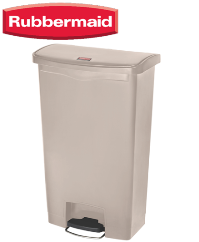 Rubbermaid Slim Jim Front Step pedaalemmer 68ltr - Beige