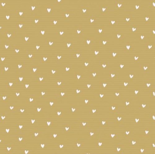 Afbeeldingen van Kraft cadeaupapier 30cm 250m - White Hearts