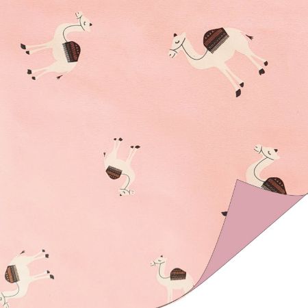 Coated cadeaupapier 100m - Camels are awesome pink