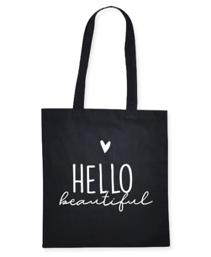 Canvas tas - Hello Beautiful 38x42cm, 10 stuks