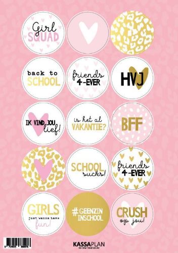 KP® A5 stickervel (15 stickers) Meiden - 50 vellen