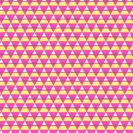 Afbeeldingen van Coated cadeaupapier 200m - triangle square pink yellow
