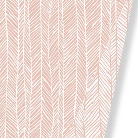 Afbeeldingen van Coated cadeaupapier 175m - Herringbone Pink