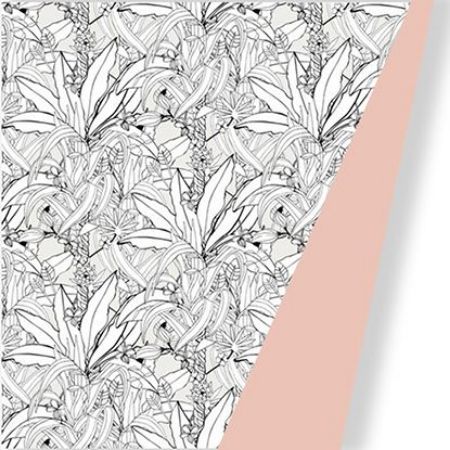 Afbeeldingen van Coated cadeaupapier 175m - Tropical Leaves