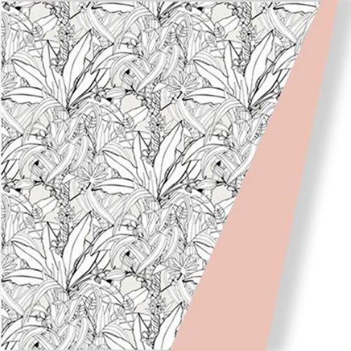Afbeeldingen van Coated cadeaupapier 175m - Tropical Leaves