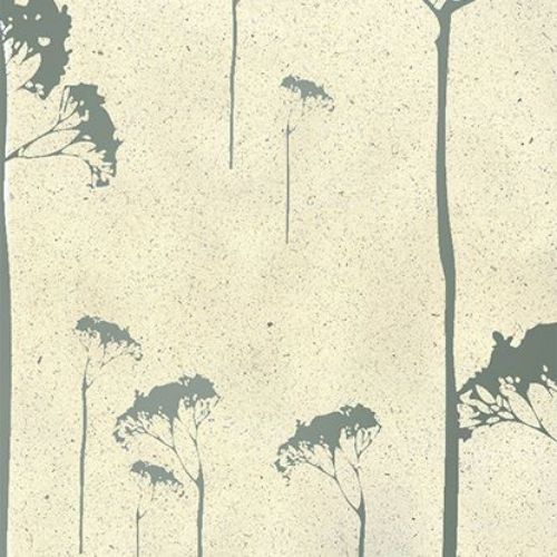 Afbeeldingen van Gras cadeaupapier 100m - Flower Metallic green
