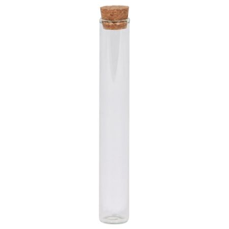 48 glazen potjes 60ml met kurk dop rond 25mm