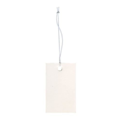 Label wit aan koord - 25x40mm