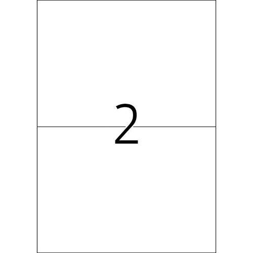 a4 etiketten / labels voor copier, laser en inkjet printer, 210x148,5mm, 2 etiketten per vel