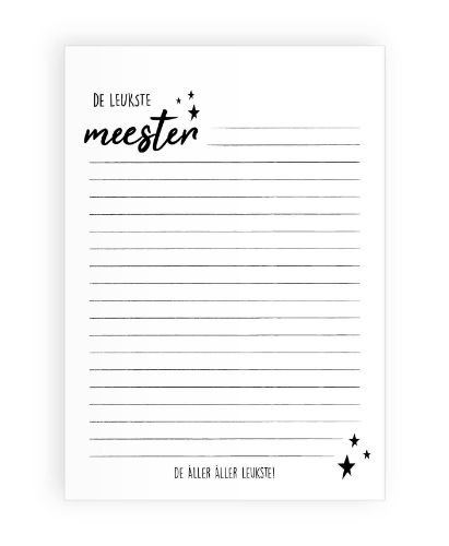 KP® Notitieblokken A5 - De leukste meester - 5 stuks