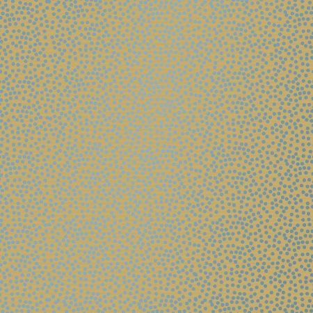 Afbeeldingen van Kraft cadeaupapier 30cm 250m - Minidots metallic blue