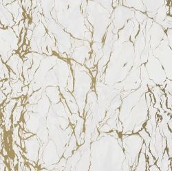 Afbeeldingen van Coated cadeaupapier 30cm 200m - Marble grey/gold