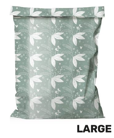 KP® Verzendzakken 450x550+50mm - Jungle by Night mosgroen, met afsluitstrip