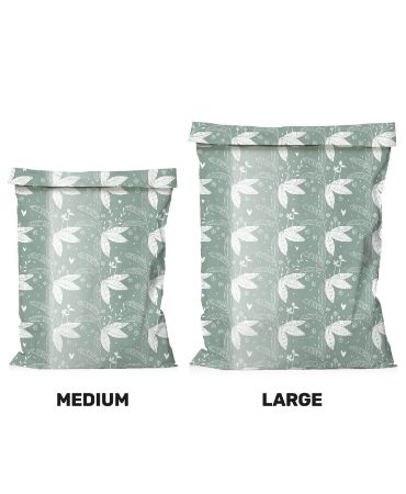 KP® Verzendzakken 450x550+50mm - Jungle by Night mosgroen, met afsluitstrip