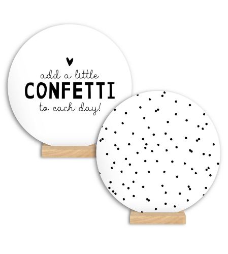 Wenscirkel 14cm - Add a little confetti to each day / Confetti - 5 stuks