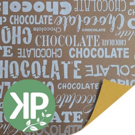 Recycled stropapier cadeaupapier 50cm 100m - Choco