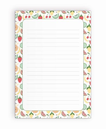 KP® Notitieblokken A5 - Fruit - 5 stuks
